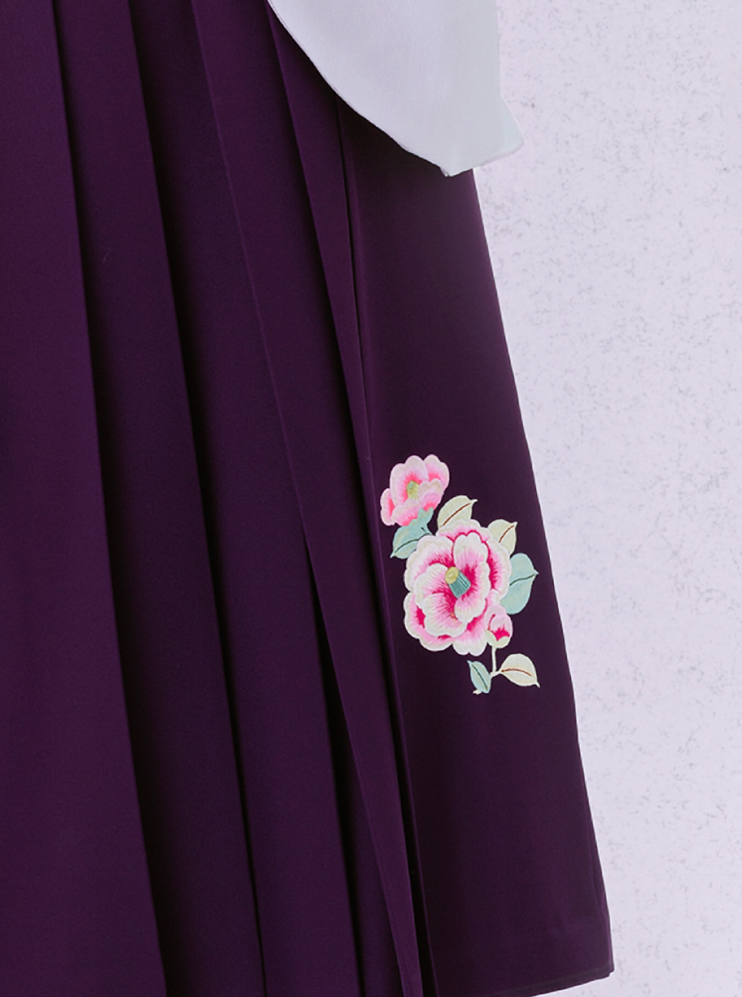 ozzon 椿刺繍　袴スカート　紫 ozzon 椿刺繍 袴スカート 紫