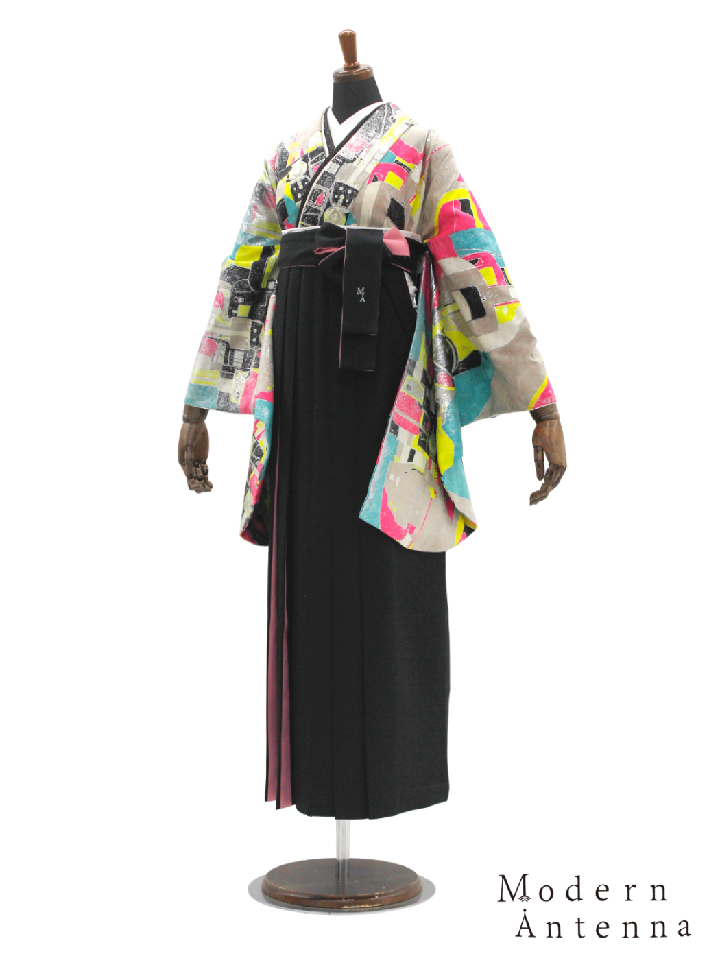 Gondola/ターコイズ×ピンク（袴：アコーディオン/ブラック×ピンク