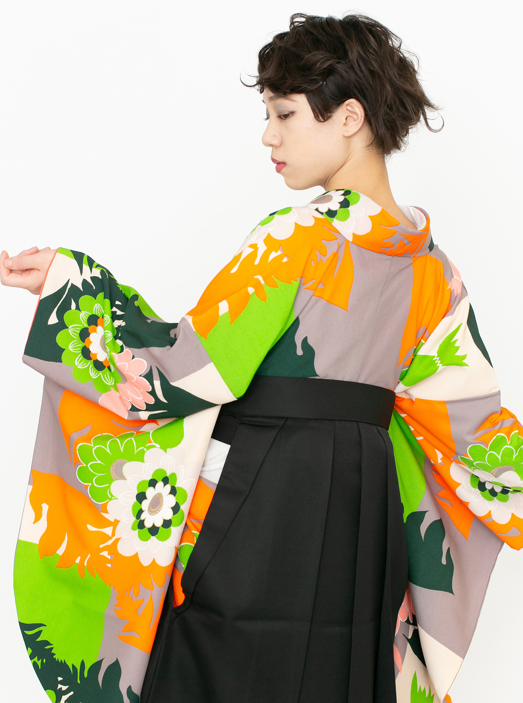 タンポポ／オレンジ（袴：2way袴／黒） | 【公式】モダンアンテナの